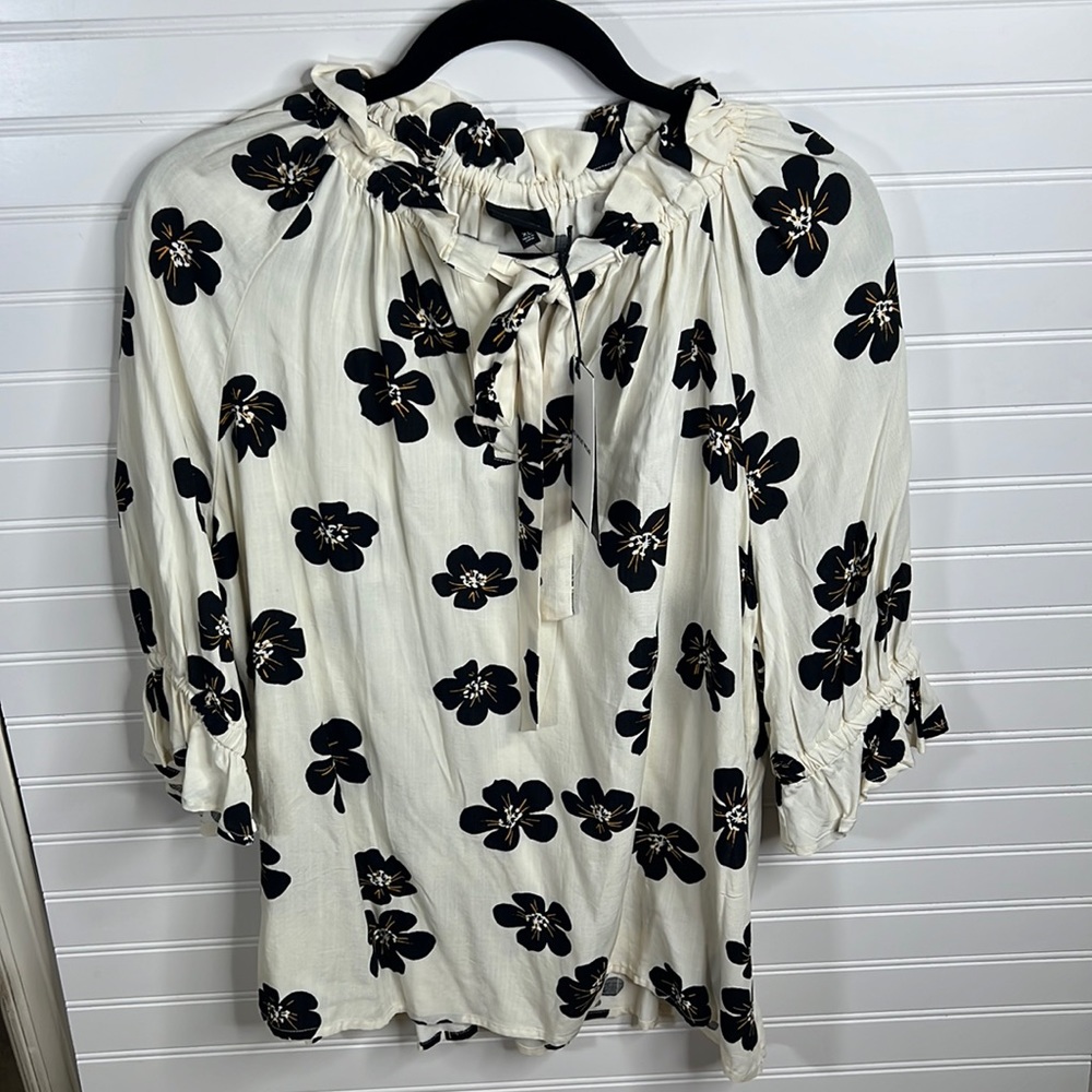 Who What Wear Floral Blouse Sunshine Floral XL